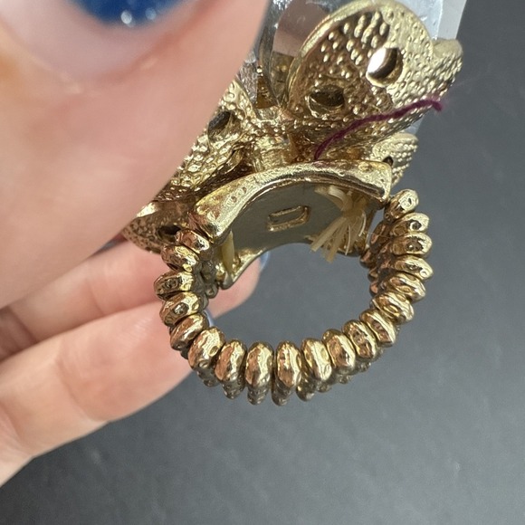 Brand New Crystal Cocktail Flower Ring Big Vintage Ring Stretchy Band - Picture 15 of 16